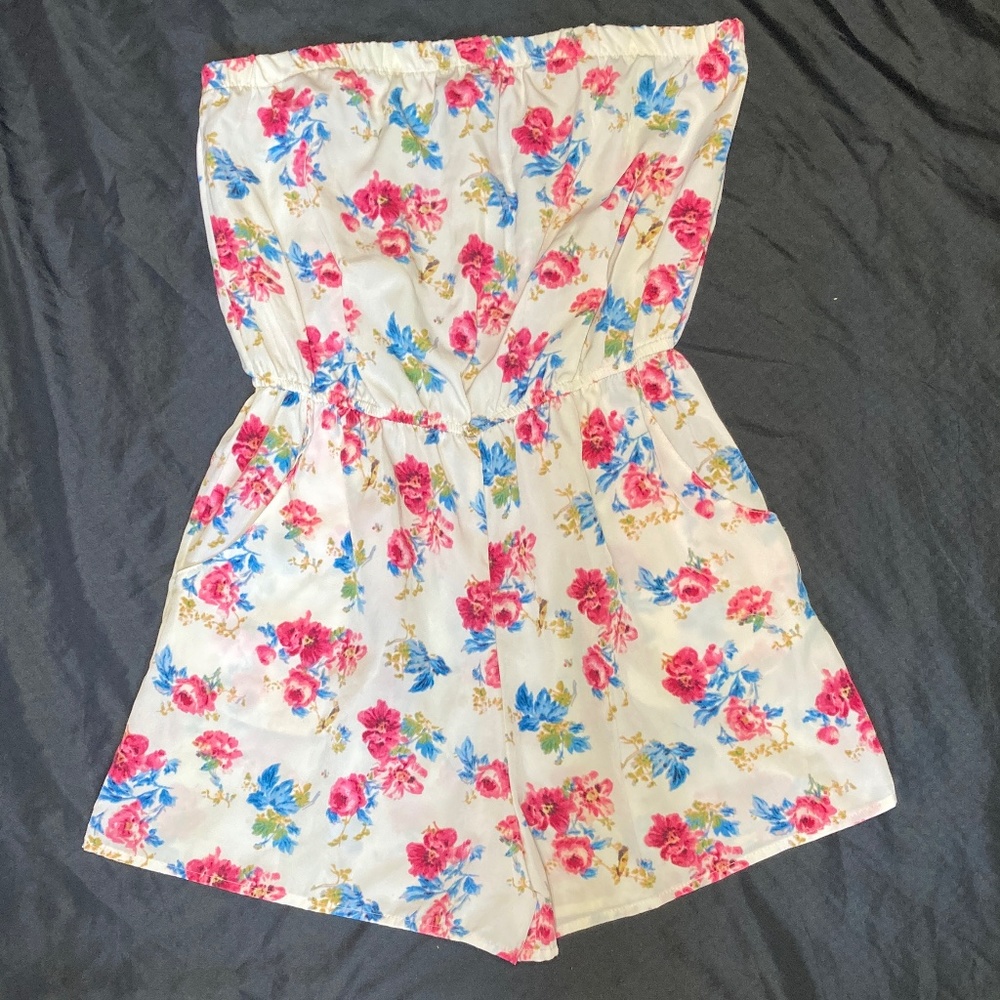 Floral print romper